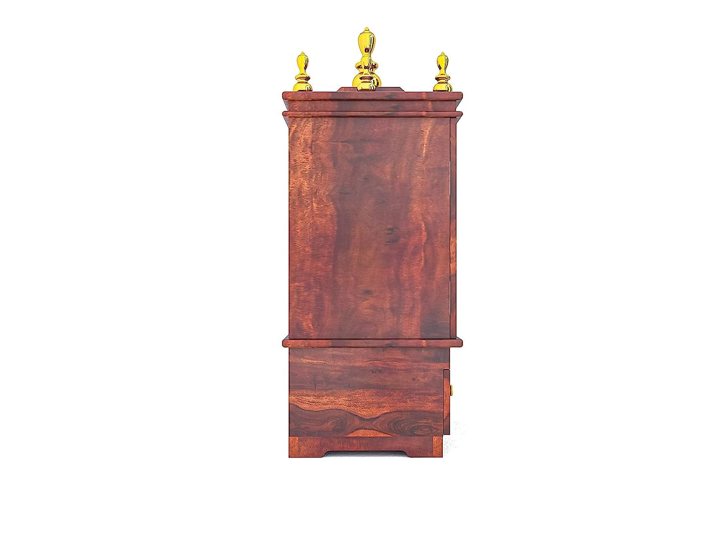 Temple with two doors and single drawer made of solid sheesham wood