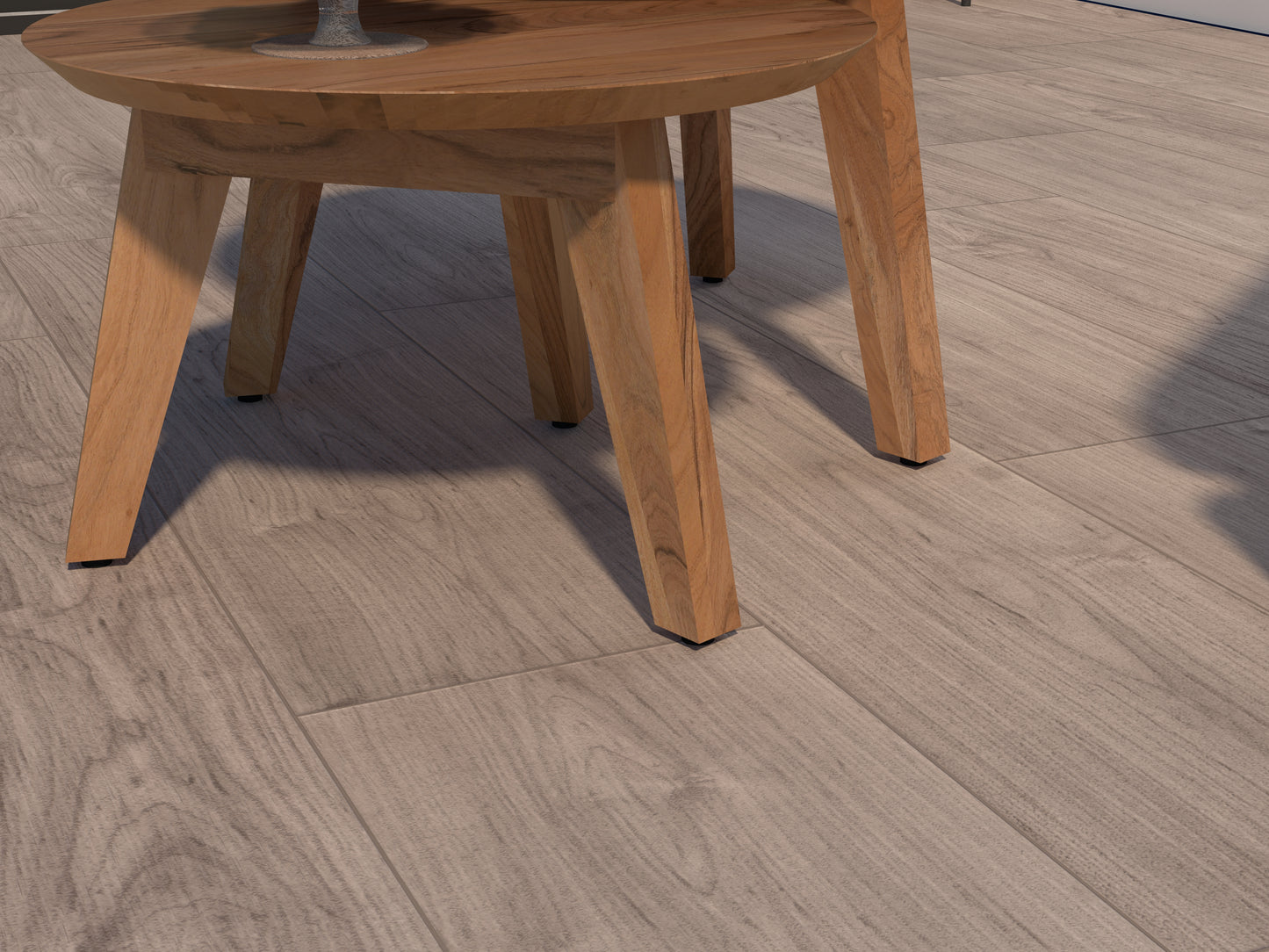 Coffee table set of two made of solid acacia wood