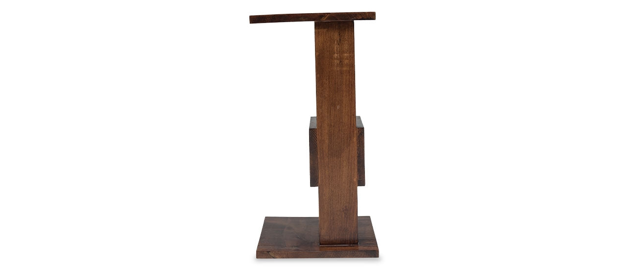 Side table made of solid acacia wood