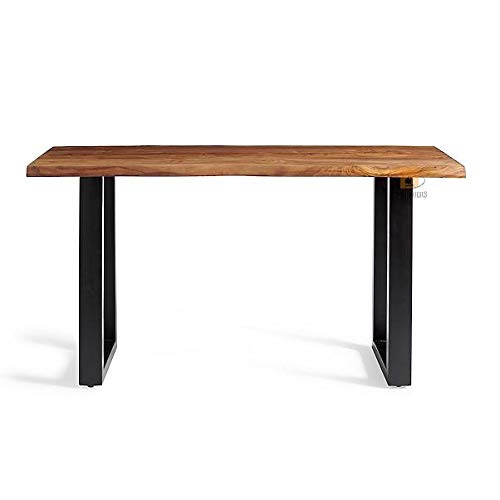 Console table made of solid sheesham wood and iron