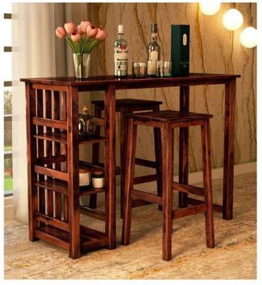 Bar table set made of solid sheesham wood