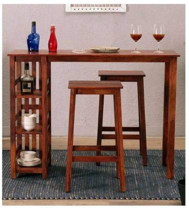 Bar table set made of solid sheesham wood
