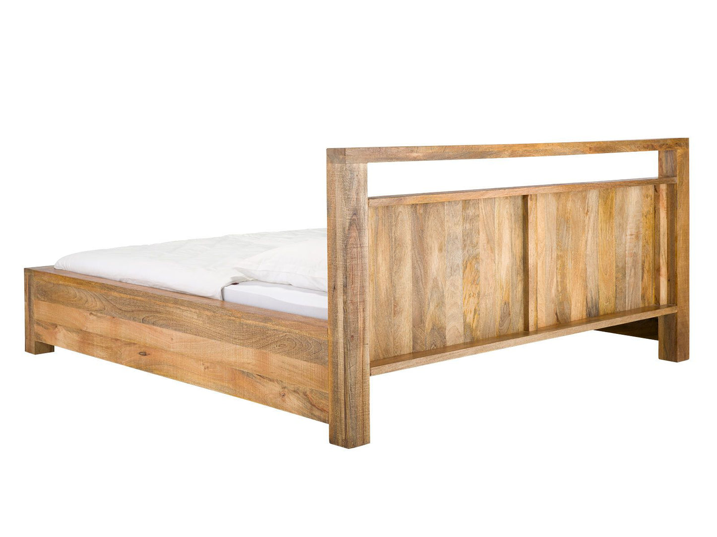 King bed made of solid mango wood