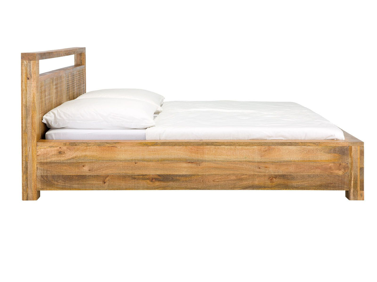 King bed made of solid mango wood