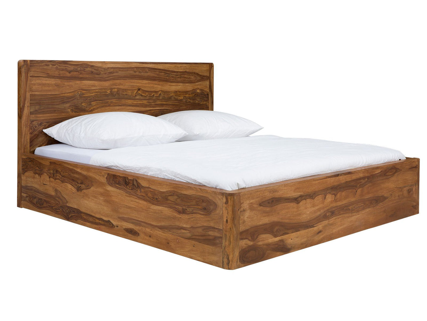 King bed made of solid sheesham wood