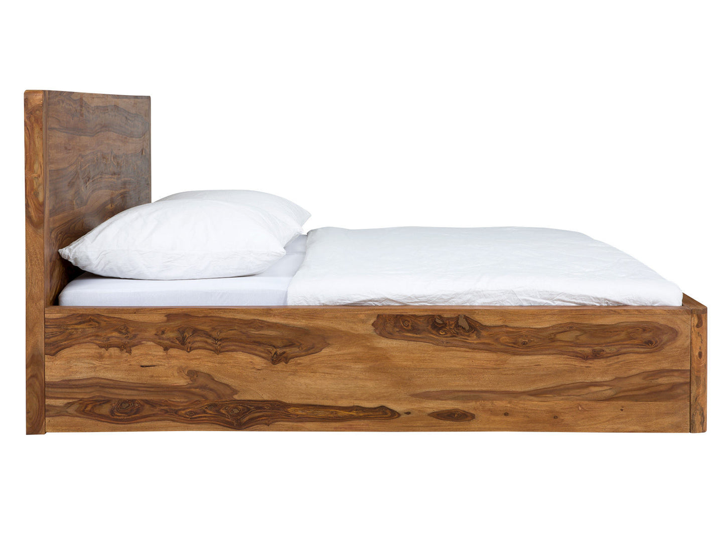 King bed made of solid sheesham wood