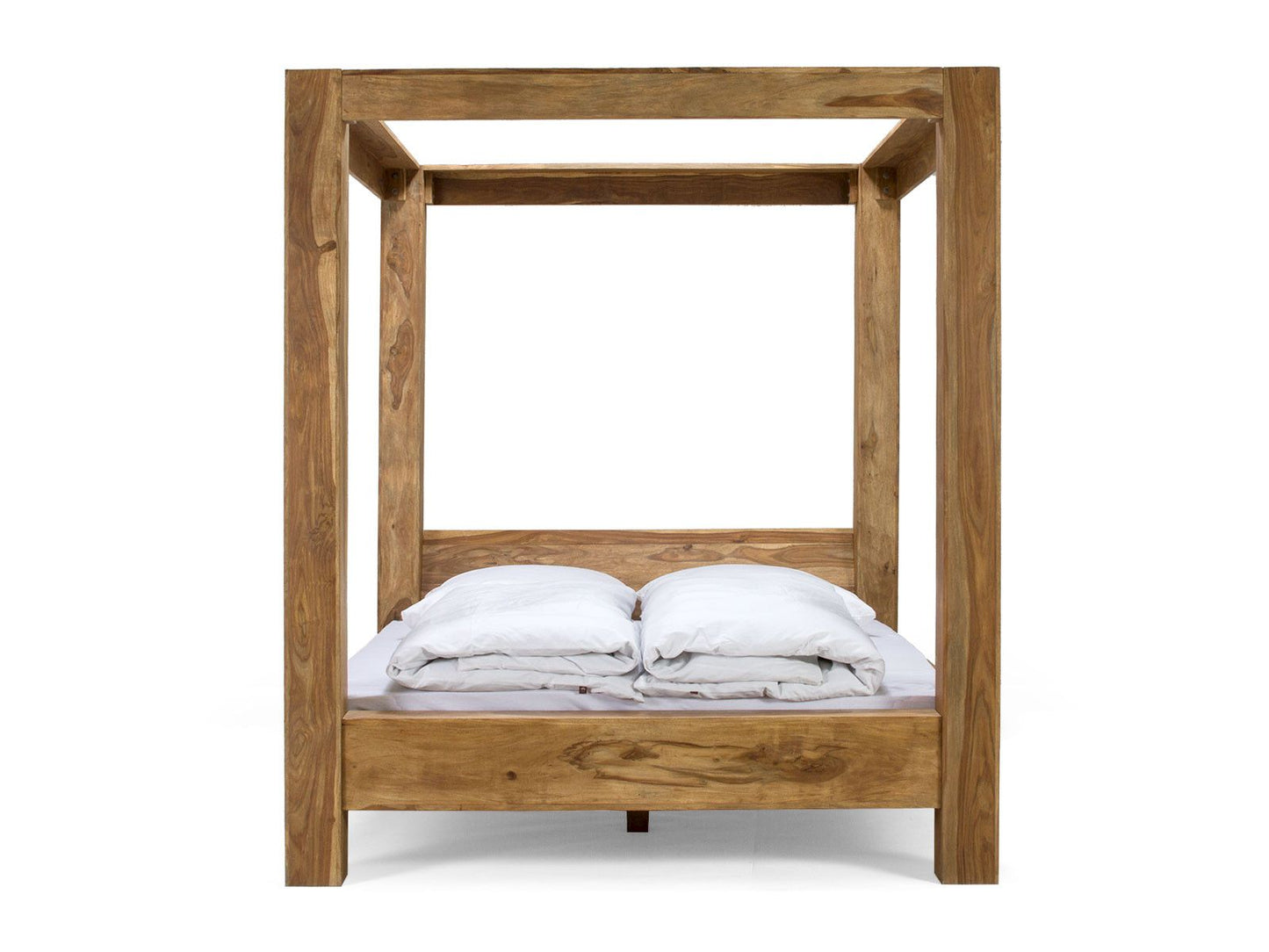 King bed made of solid sheesham wood