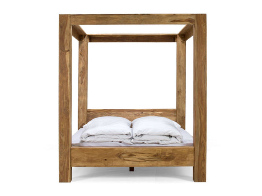 King bed made of solid sheesham wood