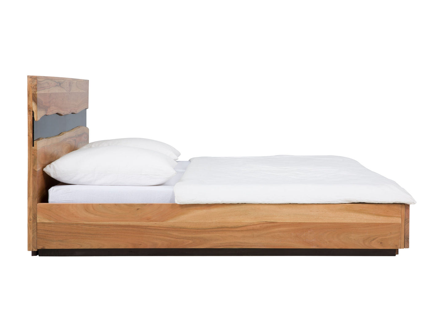 King bed made of solid acacia wood