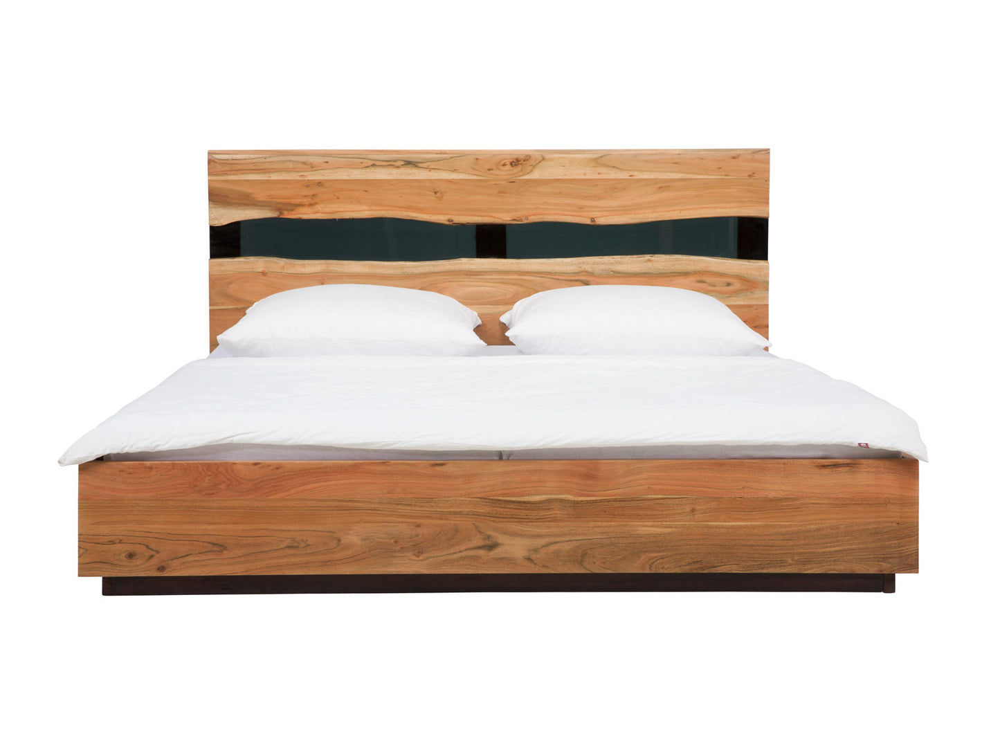 King bed made of solid acacia wood