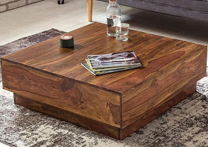 Coffee table made of solid sheesham wood