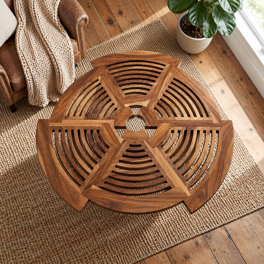 Coffee table made of solid sheesham wood