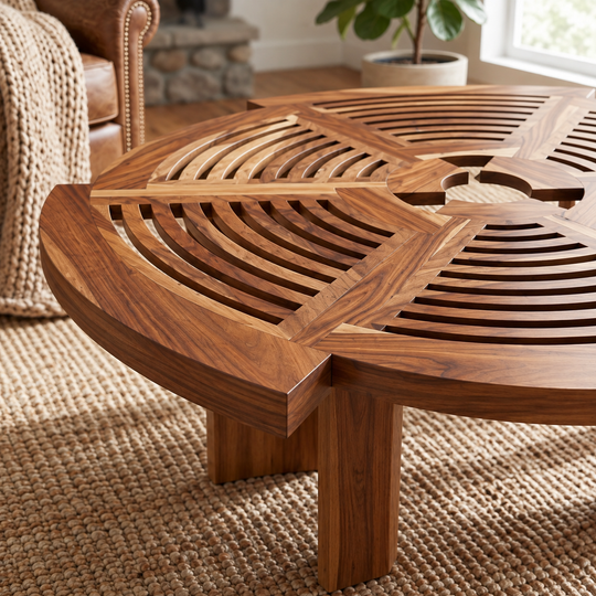 Coffee table made of solid sheesham wood