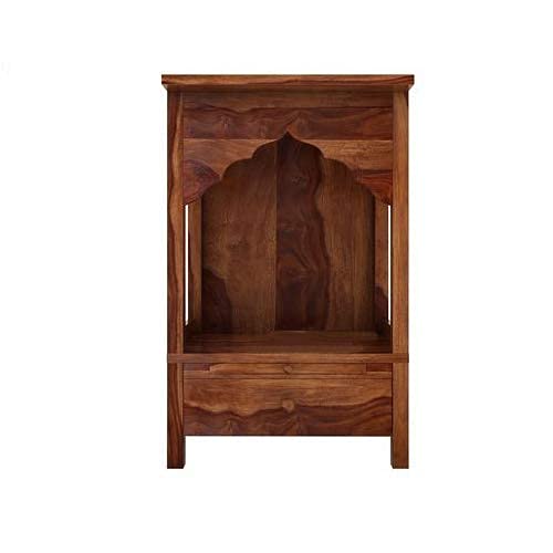 Temple with single drawer made of solid sheesham wood