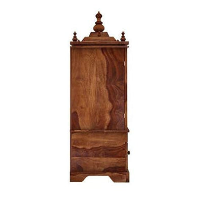 Temple with single drawer made of solid sheesham wood