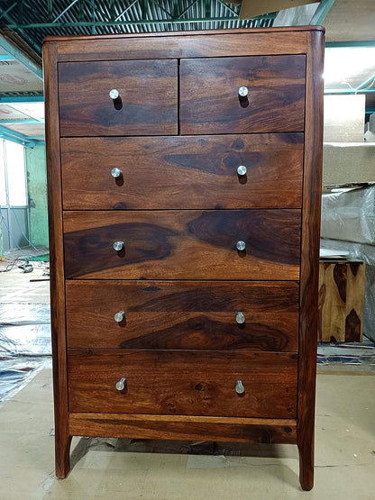 Six drawers chest made of solid sheesham wood