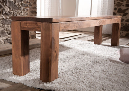 Bench made of solid acacia wood