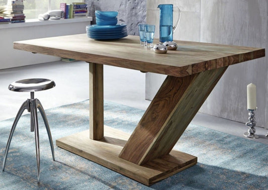 Six seater dining table made of solid sheesham wood