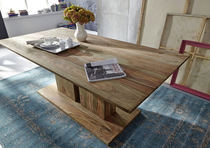 Six seater dining table made of solid sheesham wood
