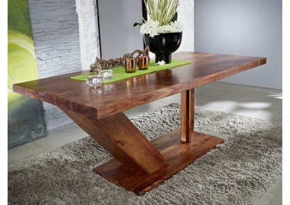 Six seater dining table made of solid sheesham wood