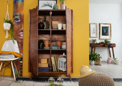 Wardrobe with two doors made of solid sheesham wood
