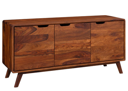 Sideboard with three doors made of solid sheesham wood