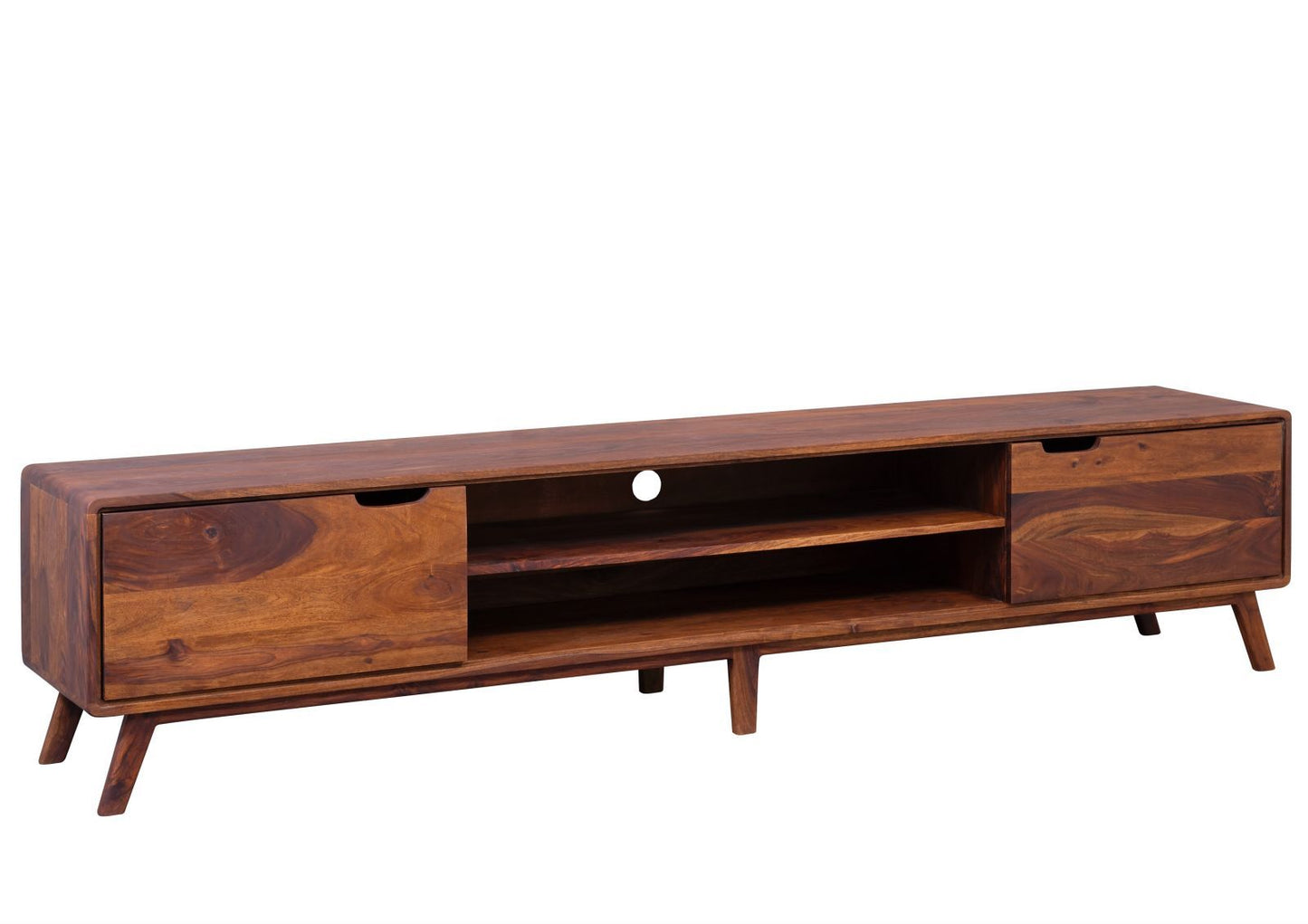 TV unit with two doors made of solid sheesham wood