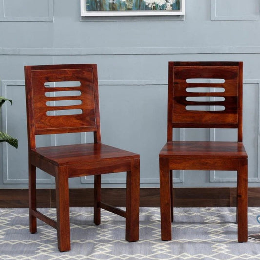 Dining chair (set of two) made of solid sheesham wood
