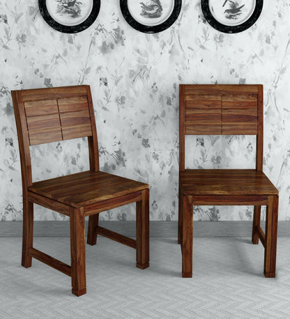 Dining chair (set of two) made of solid sheesham wood