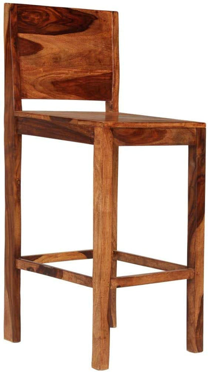 Bar chair (set of two) made of solid sheesham wood