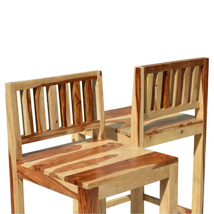 Bar chair set of two made of solid sheesham wood