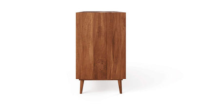 Sideboard with two doors and three drawers made of solid acacia wood