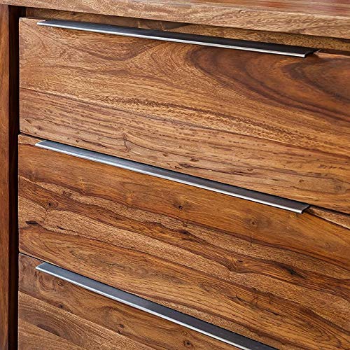 Sideboard with two doors and three drawers made of solid sheesham wood