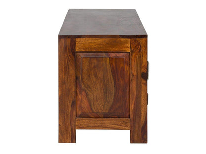 Sideboard with two doors and two drawers made of solid sheesham wood