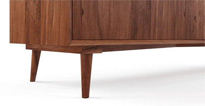 Sideboard with two doors and three drawers made of solid acacia wood