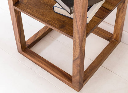 Side table (suitable as telephone table) with single drawer made of solid sheesham wood