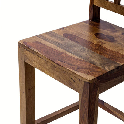 Bar chair set of two made of solid sheesham wood