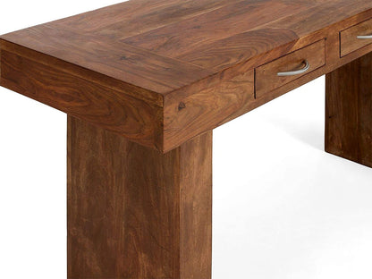 Console table with three drawers made of solid sheesham wood