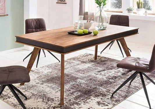 Six seater dining table made of solid sheesham wood