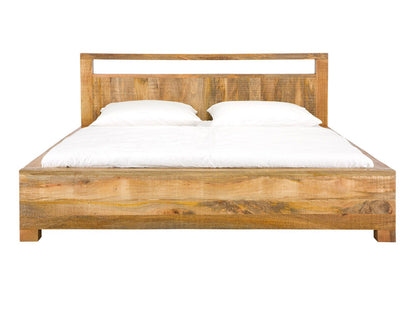 King bed made of solid mango wood