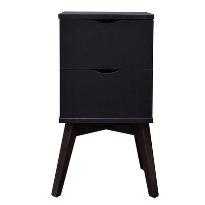 Bedside table with two drawers made of solid mango wood