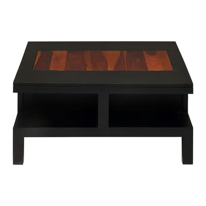 Coffee table with single drawer made of solid sheesham wood