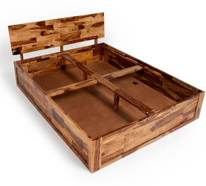 King bed made of solid sheesham wood