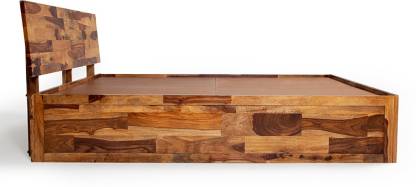 King bed made of solid sheesham wood