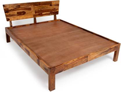 King bed made of solid sheesham wood
